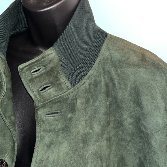Green Suede Sports Jacket - Picture 2 of 4